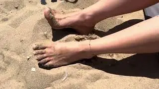 Ibiza Beach ASMR &ndash; Walking Barefoot in Sand & Ocean Waves 🌊👣