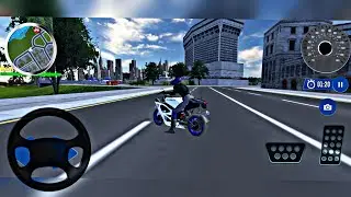 US Police Bike  Transporter Truck - Helicopter Multi Level Car Driver - Android GamePlay