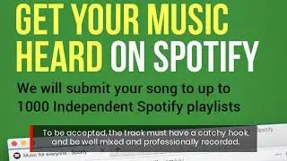Spotify Playlist Track Submission | Unsigned Artist Song Exposure Service Launch