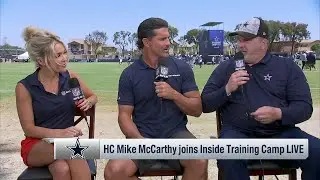 Mike McCarthy talks to Wolfe, Carr following Cowboys practice