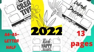 2022 monthly calendar planner
