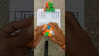 3 by 3 Rubik's cube solve in the magic tricks #puzzle #viralshort #how #sidcuber