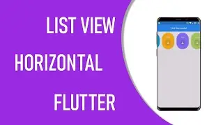 Create a horizontal list - Flutter