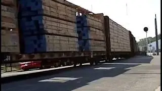 *RARE* Train running down the street in Warsaw, INdiana
