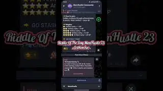 Riddle Of The Day MemHustle 23 September#riddlememhustle #riddleoftheday #memhustle #airdrop #shots