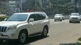 cm kcr convoy cars | cm kcr convoy in hyderabad | heavy security