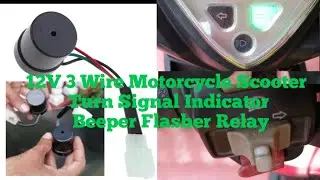 12V 3 Wire Motorcycle Scooter Turn Signal Indicator Beeper sounds Flasher Relay installation #how_to