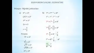 eksponencijalne jednačine