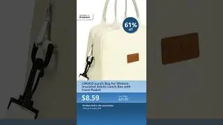 LOKASS Lunch Bag for Women-Insulated Adults Lunch Box with Front Pocket