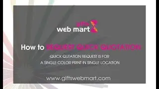 How to request a Quick RFQ on www.giftswebmart.com