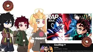 Los pilares +tanjiro reaccionan a el rap de akaza vs tanjiro y tomioka#giyushino#obamitsu#akaza