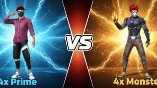 🔥 4X PRIME vs 4X MONSTER | Free Fire Custom Match 🔥