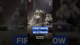 Snow falls on Oujda, Morocco for the first time in 25 years
