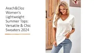 Arach&Cloz Women's Lightweight Summer Tops: Versatile & Chic Sweaters 2024