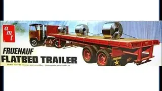 How to Build the Fruehauf Flatbed Trailer 1:25 Scale AMT Model Kit #617 Review