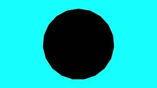 Black Enneadecagon Cyan Background Scale Up