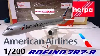 AmericanAirlines  787-9 Snap-Fit 1/200 model Unboxing