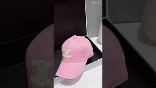 Celine ss new triumphal arch pink embroidered baseball cap, peaked cap #celinebaseballcap #sunhat