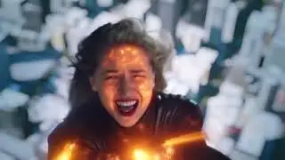Supergirl vs. Overgirl  - Aerial Battle / Zod Throws Slab
