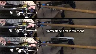 Slow motion arrow flight comparison