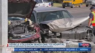 Collision at Sunset Drive and Southwest sends one to hospital