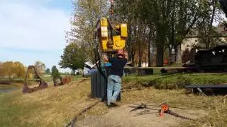 vibratory hammer pile driving sheet piling