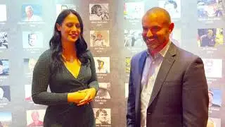 4 Wheel Parts CEO Craig Scanlon with Tiffany Stone at the 2021 ORMHOF Induction & Awards Gala