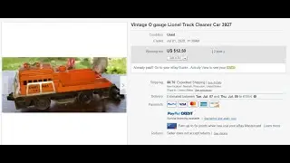 LIONEL 3927 TRACK CLEANING CAR / MARX 1998 DIESEL / TRACK 2 / SEEMS TO WORK