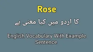 Rose meaning in Urdu | rose meaning with example sentence