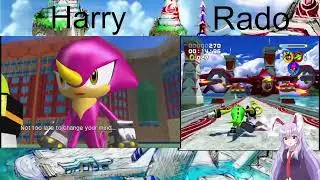 Sonc 'Eroes Team Chaotix Race With Funny Rado