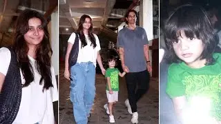 Arjun Rampal With Daughters Mahikaa And Son Arik Rampal Spotted Outside 1st Wife's House