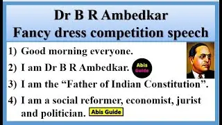 Ambedkar fancy dress competition speech | Fancy dress |Fancy dress competition Dr Babasaheb Ambedkar