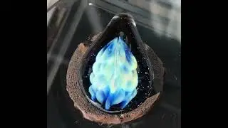 boroccus silver fumed white blue geometric borosilicate glass drop pendant