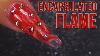 Encapsulated Flames - A Song of Ice and Fire Full Set - Acrylic Sculpted Flame Nail