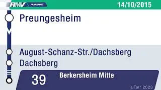 bus ansage der Linie 39 Frankfurt am Main