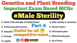 Male Sterility important MCQ