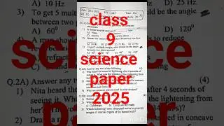 Class 9 science 1,2 paper for 2nd unit test 2025 #exam #paper #viral #shorts