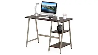 SAMT Modern Study Table with Storage | Engineered Wood & Metal Frame Desk | Home & Office Use