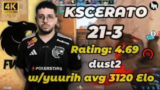 KSCERATO (21-3) w/FalleN/yuurih Rating: 4.69 (Dust2) | FACEIT SA Server #cs2 #KSCERATO