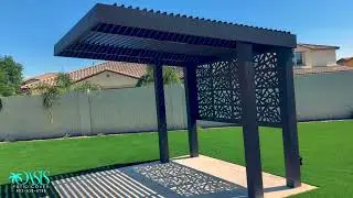 4K ALUMINUM SOLARA LOUVER COMBINATION PERGOLA IN EASTMARK MESA ARIZONA BY OASIS PATIO COVER