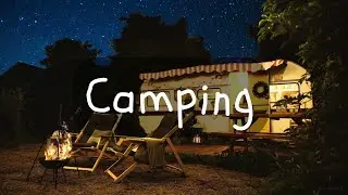 Nature Relaxing Video Camping, Calm Night, Jungle Sounds,Christmas Lights,Camp Fire, Hot Coffee🚙⛺🏕🚌