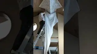 dismantling a luminous stretch ceiling. #diyceiling #strechceiling