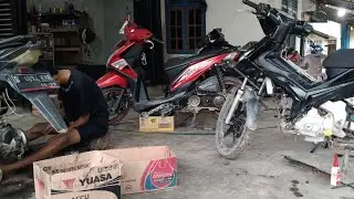 YANZA MOTOR22  service sepeda motor saat detik detik menjelang petang 