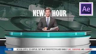 How to Create a News Broadcast Virtual Set || After Effect Tutorial