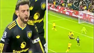 😂 Bruno Fernandes Scores BIZARRE Goal! Slips TWICE in the Box Before Scoring vs Wolves 🔥