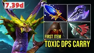 Venomancer Carry Helm of Dominator Build - Toxic DPS Carry! | Dota 2 Pro Gameplay 7.39d