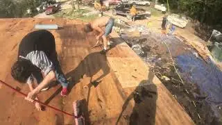 Go pro 12 roof clean up  before shingle install bates city Time lapse 
