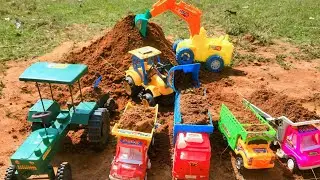 Two JCB🔥 together loaded soil into Mahindra tractor 💀and Tata truck☠️❤️Accident Tractor 4WD JCB Pull