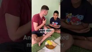 This boy took me to have food in his house