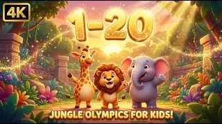 🎵 Learn to Count 1-20 | Animal Olympics Workout for Kids (Dance & Count)